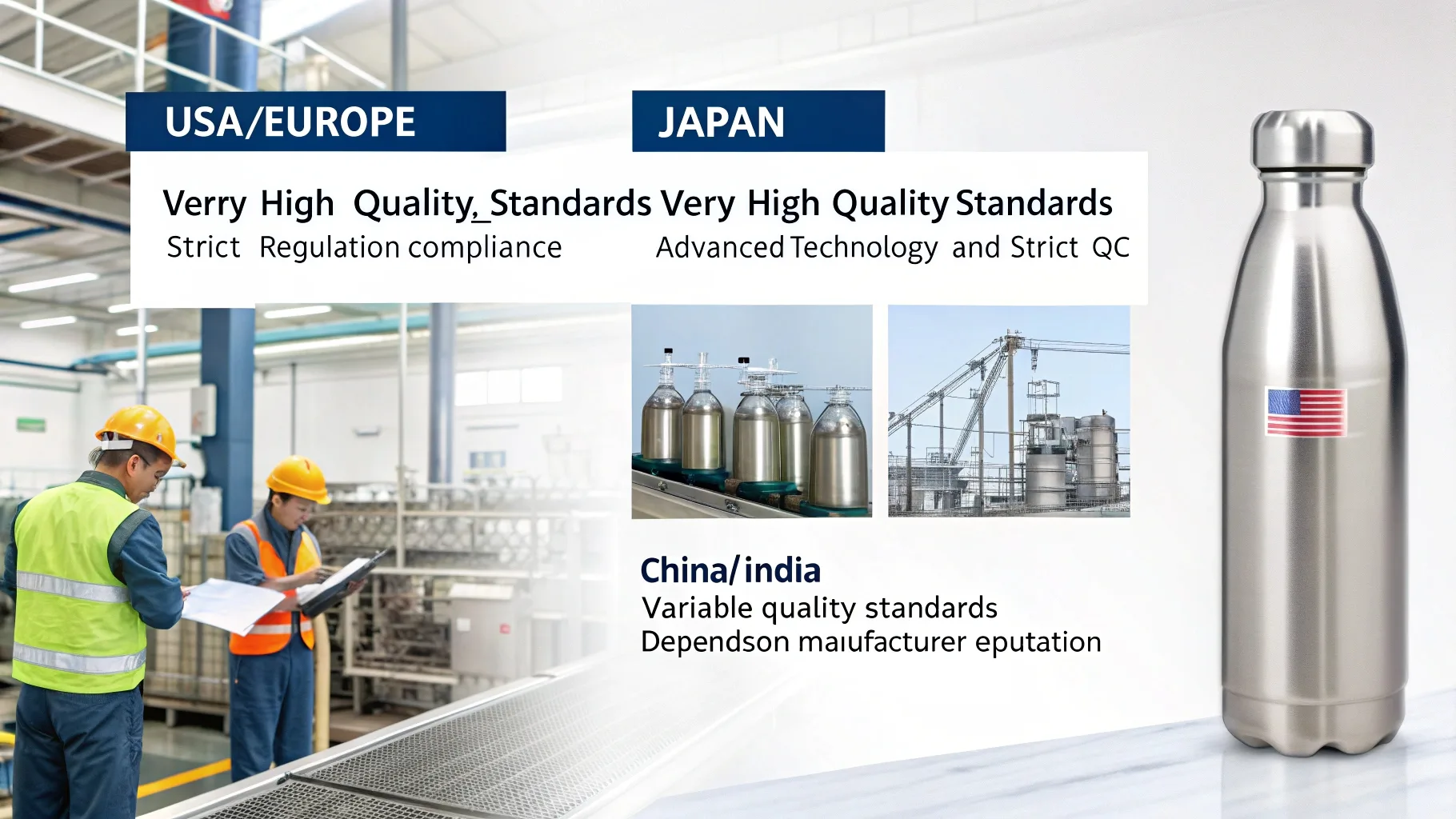 A comparison of manufacturing quality by country.