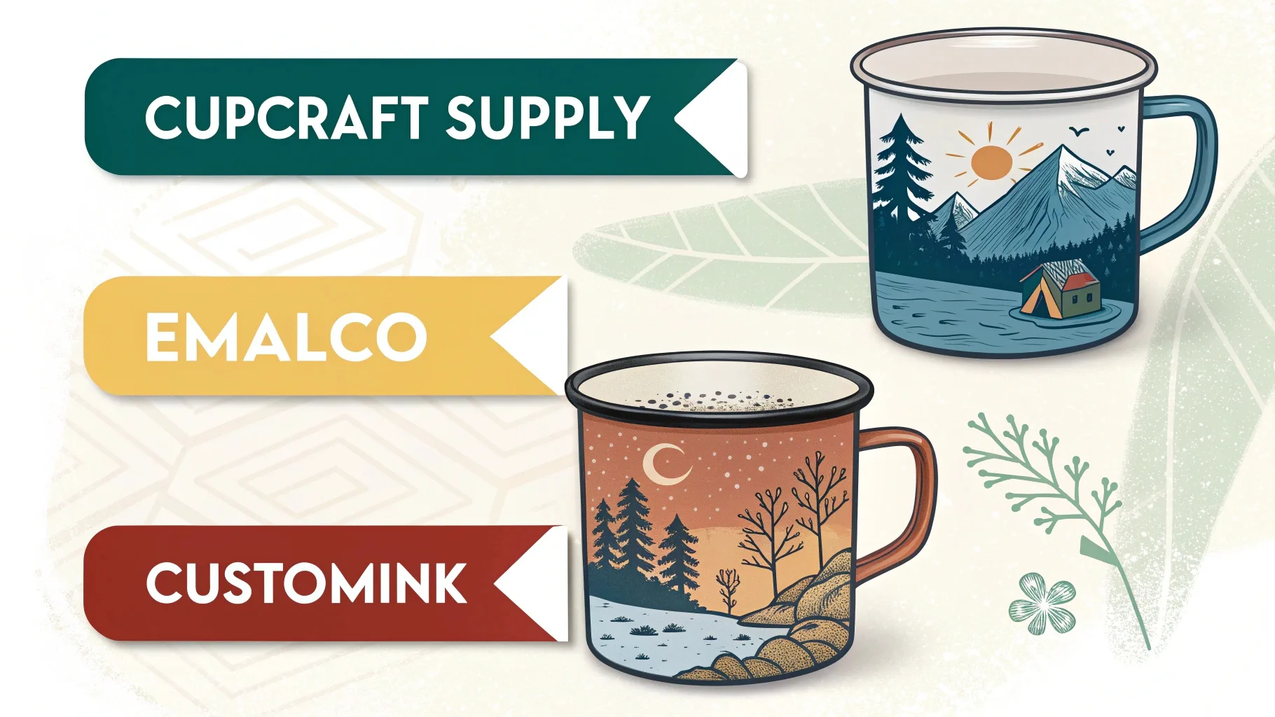 A supplier comparison for custom enamel mugs.