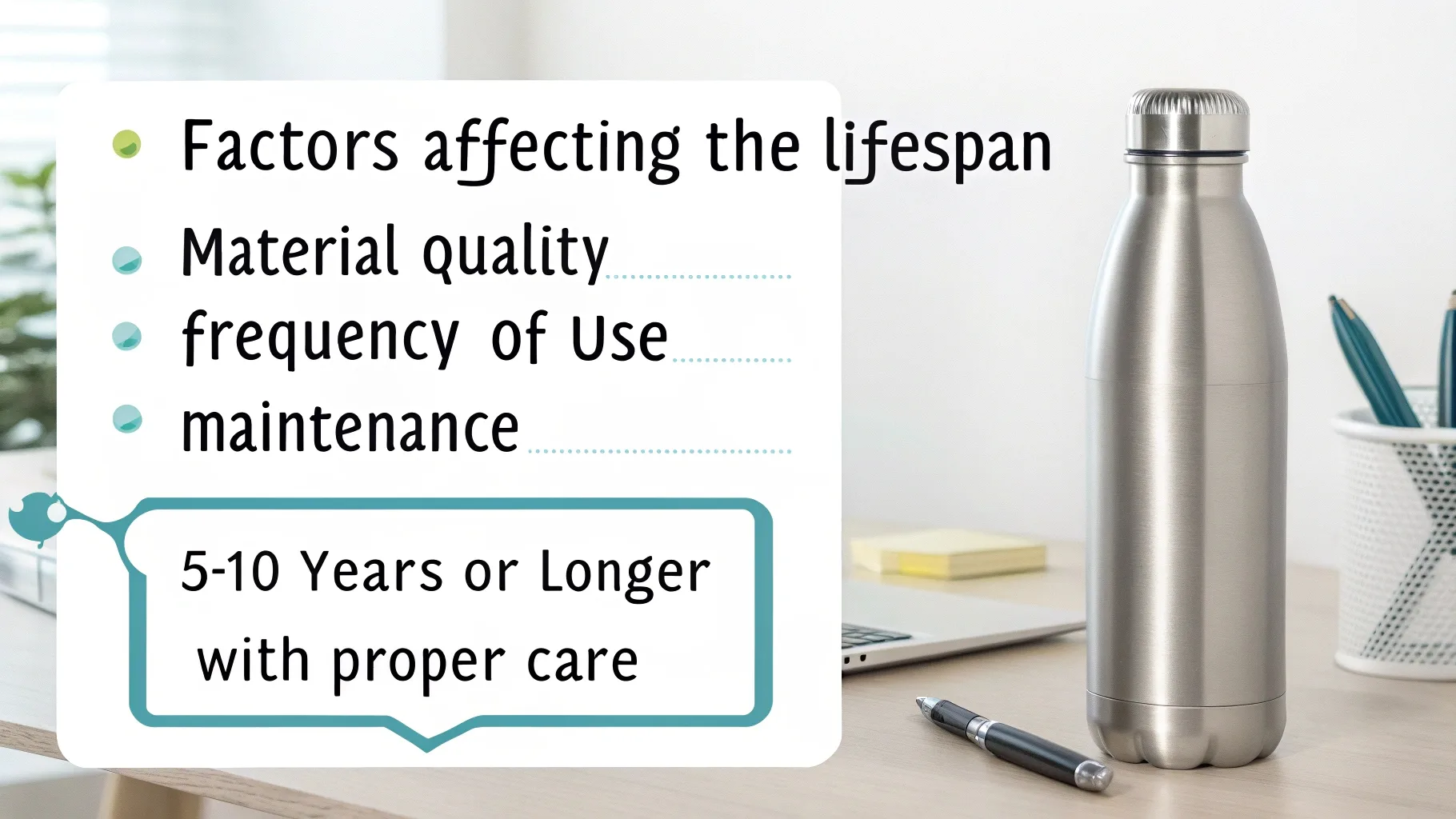 Key factors influencing the lifespan of a steel bottle.