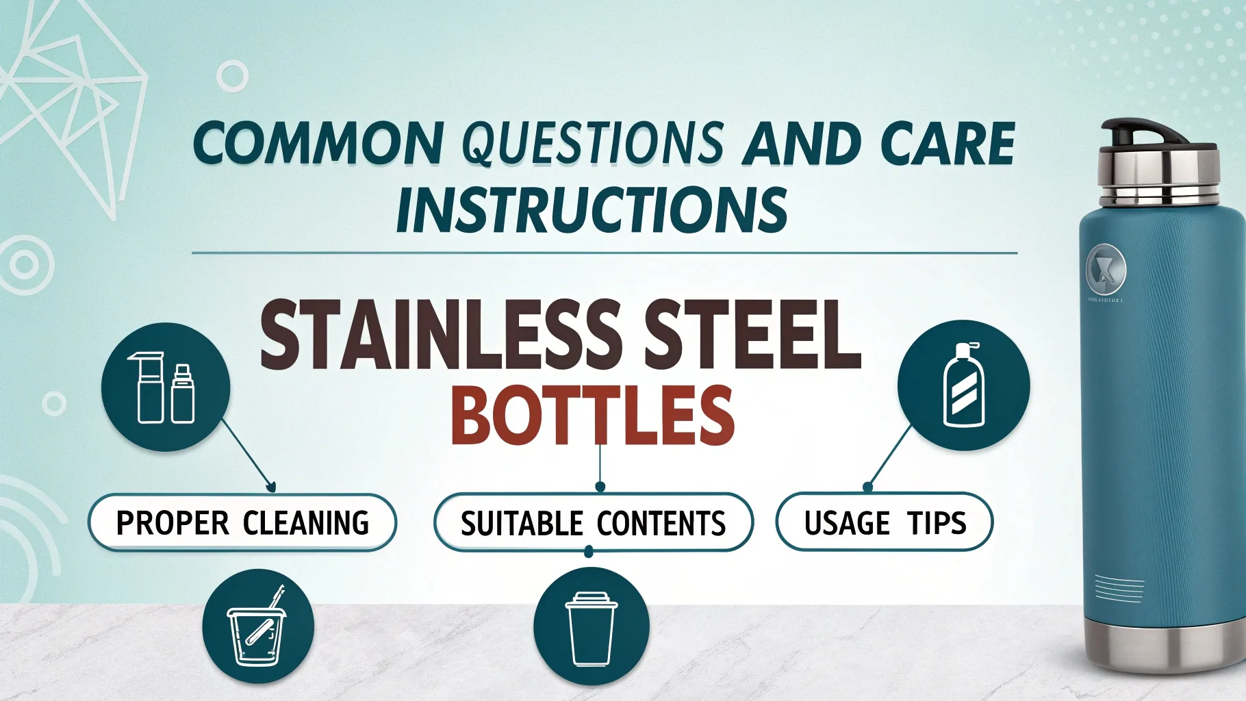 A guide to maintaining stainless steel bottles.