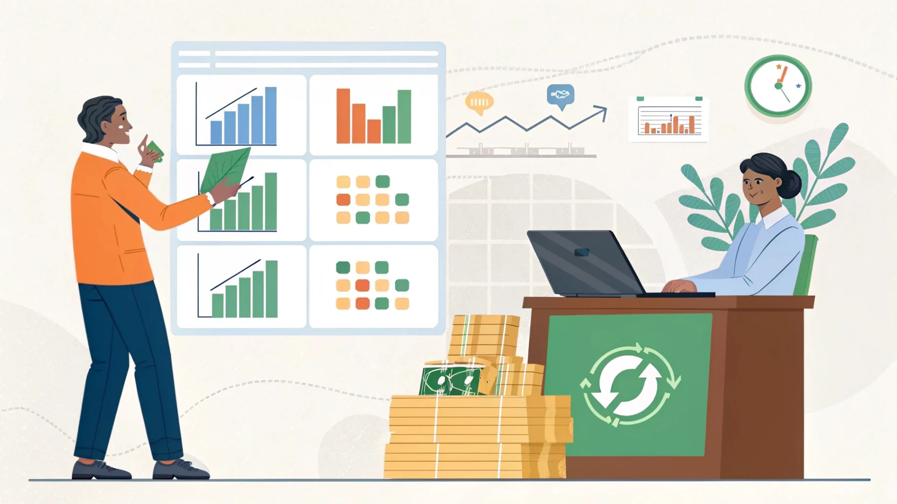 A graphical comparison of financial benefits with bulk orders.