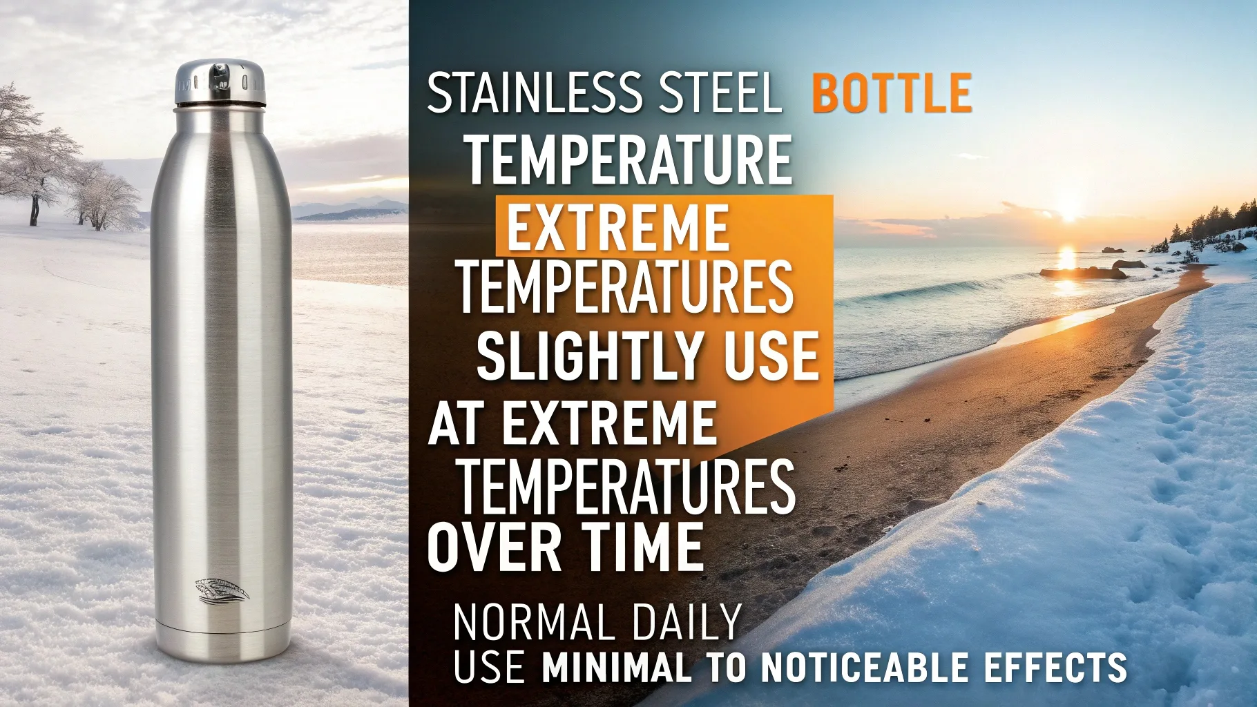 Effects of extreme heat and cold on bottles.